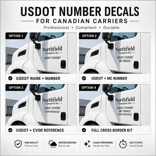 USDOT Number Decals for Canadian Carriers | Compliance Lettering