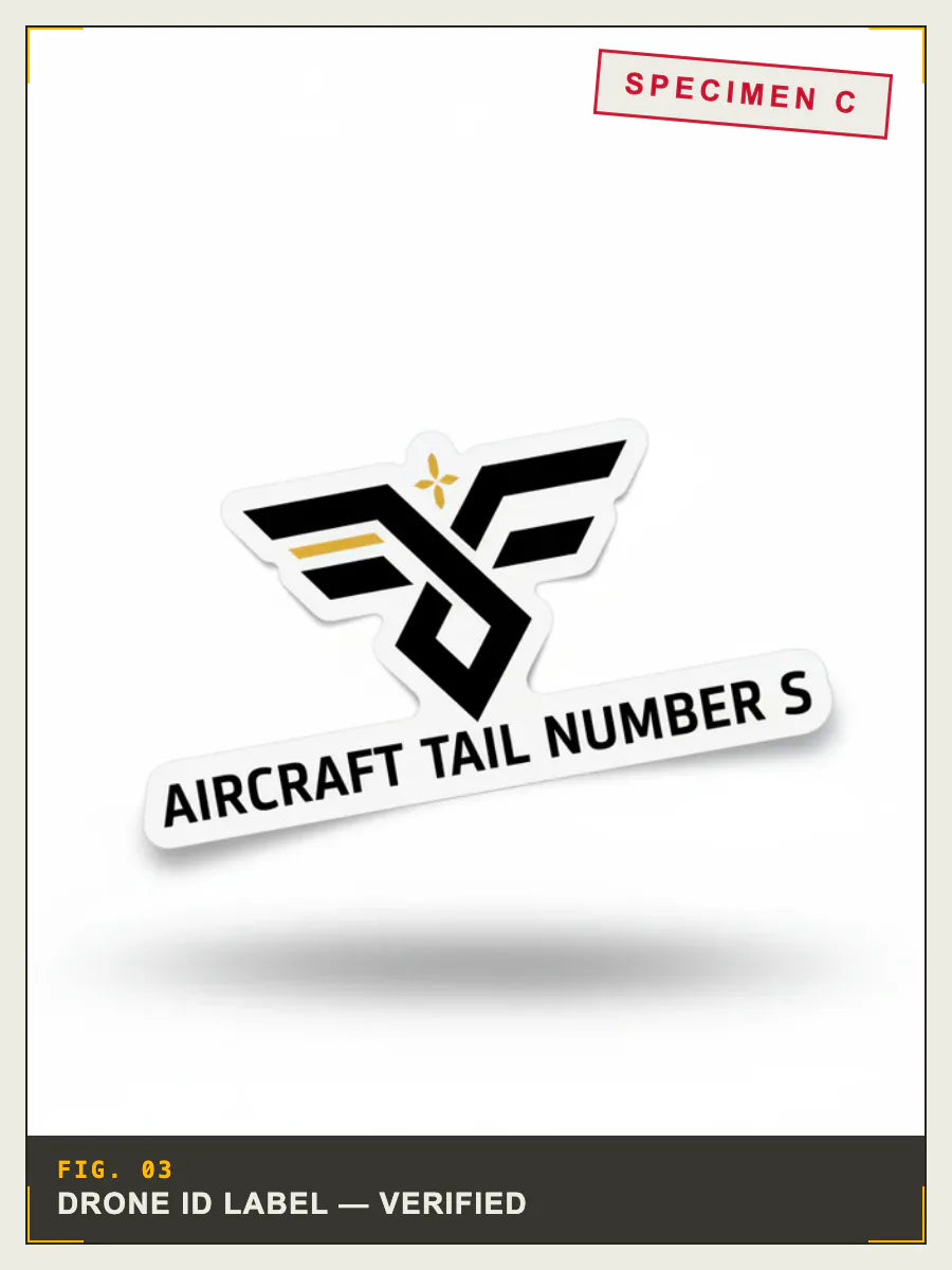 Aircraft tail number decals for Canadian registration markings
