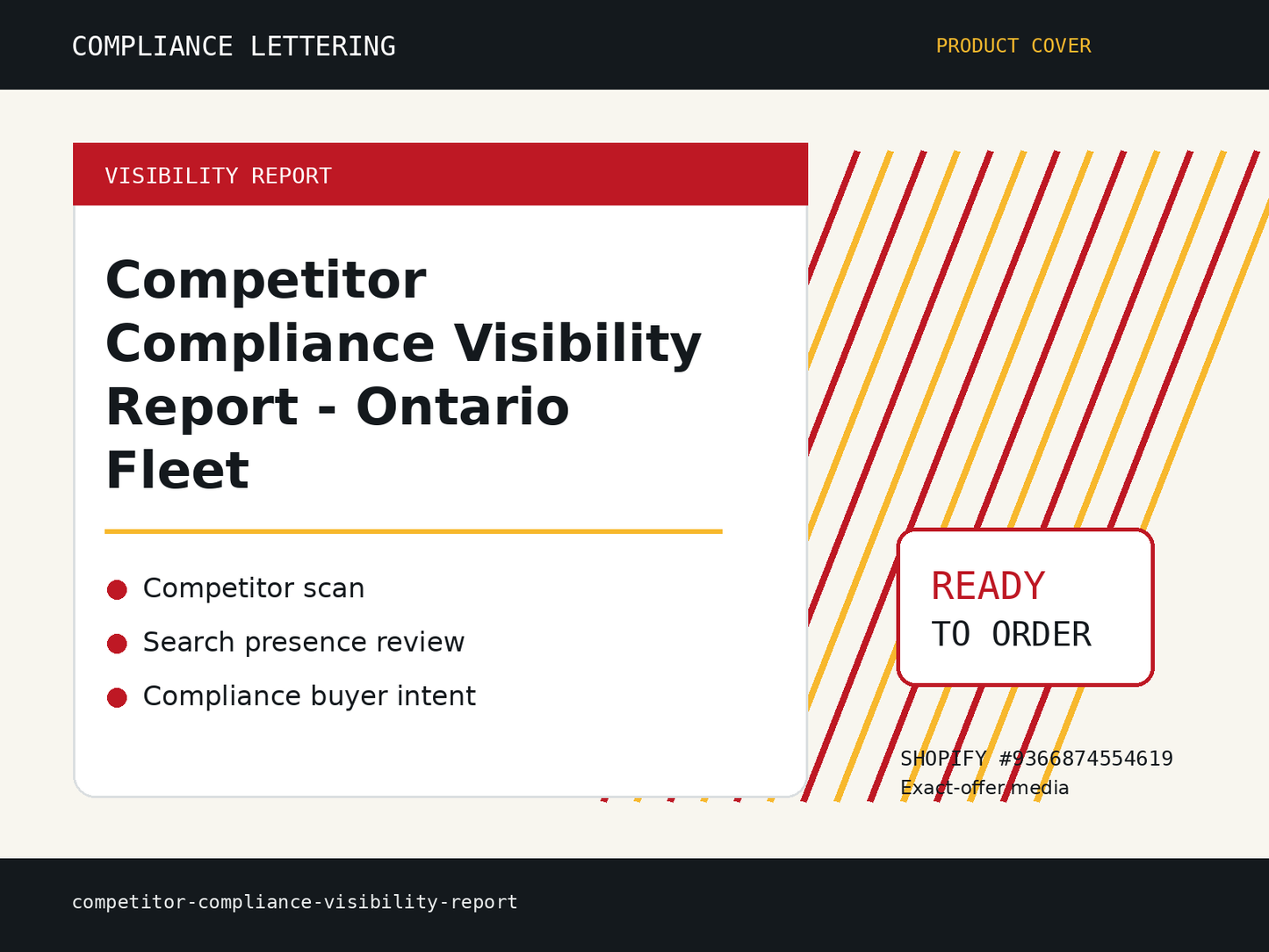 Competitor Compliance Visibility Report — Ontario Fleet product cover