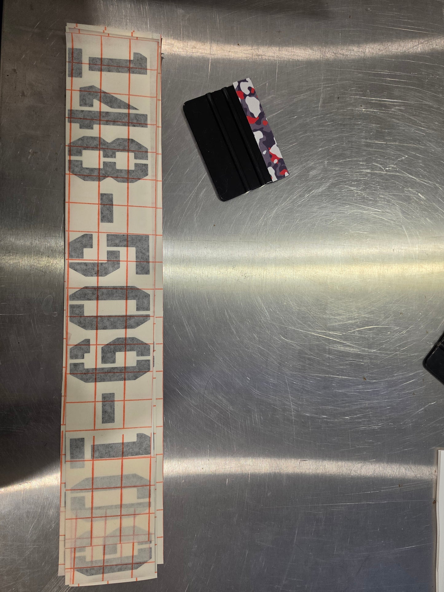 CVOR truck door numbers 148-509-109 vinyl decal on transfer tape with squeegee - ready to apply