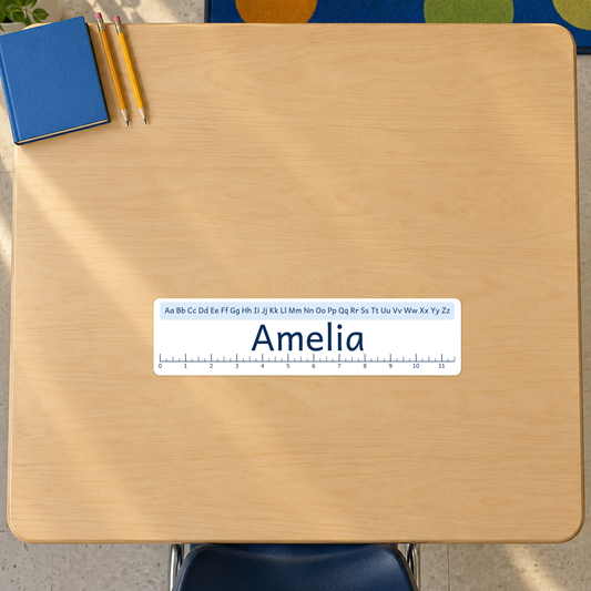 classroom desk name learning strips canada — classroom installation example