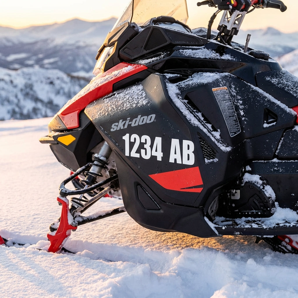 Snowmobile registration numbers western Canada