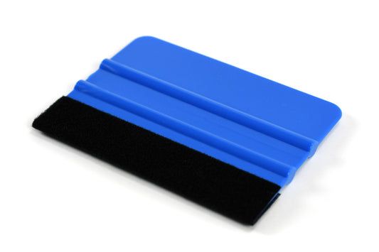 Blue 4-inch felt-edge installation applicator for premasked vinyl decals - Transfer Tape Kit — 5 in to 12 in
