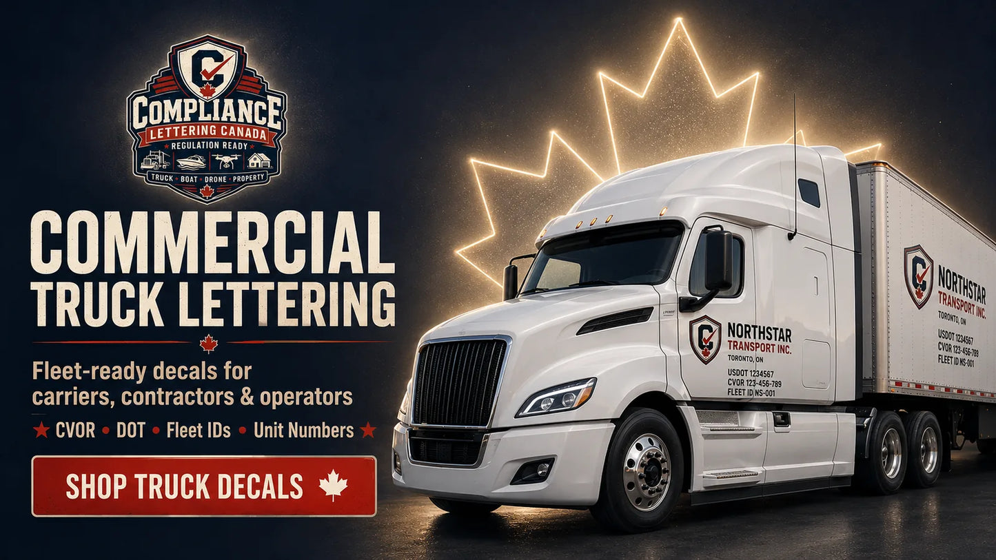 Food truck lettering and business identification decal specimen