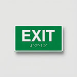 AODA Exit Sign Ontario — High-Contrast Green | Compliance Lettering - 1