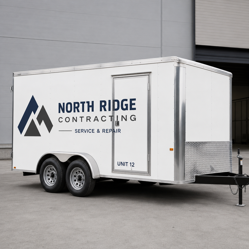 Trailer Business Name & Logo Decal Kit