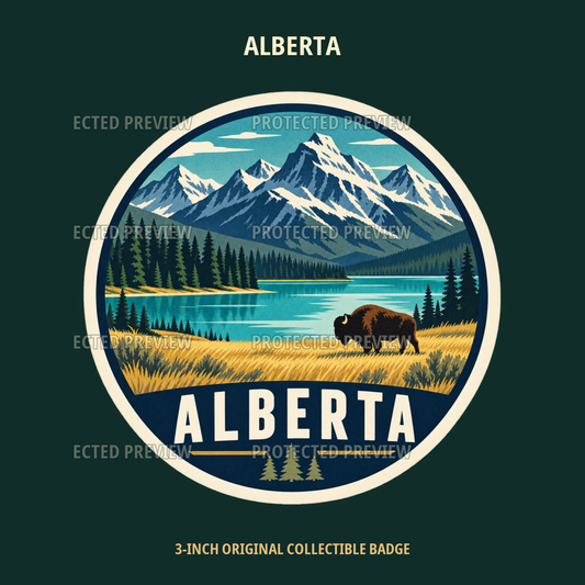 Alberta original collectible badge decal — protected preview 1