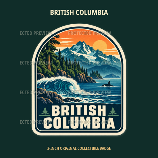 British Columbia original collectible badge decal — protected preview 1