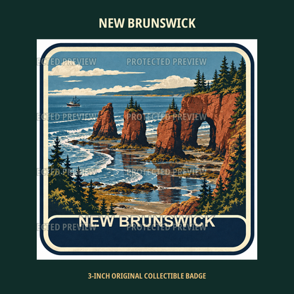 New Brunswick original collectible badge decal — protected preview 1