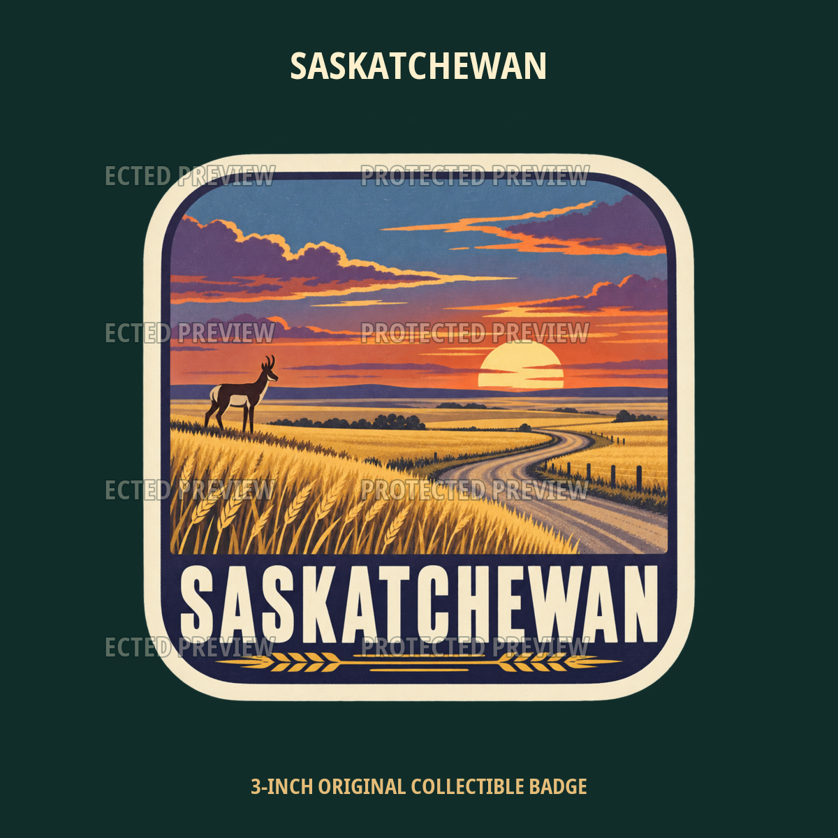 Saskatchewan original collectible badge decal — protected preview 1