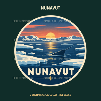 Nunavut original collectible badge decal — protected preview 1