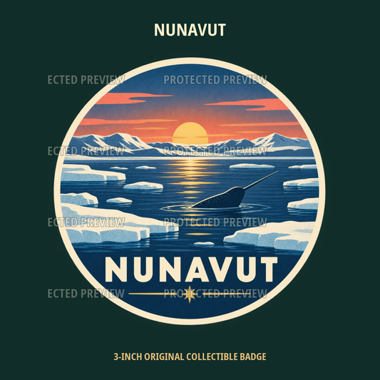 Nunavut original collectible badge decal — protected preview 1