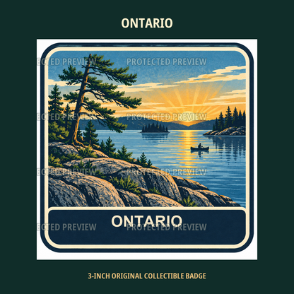 Ontario original collectible badge decal — protected preview 1