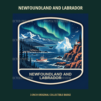Newfoundland and Labrador original collectible badge decal — protected preview 1
