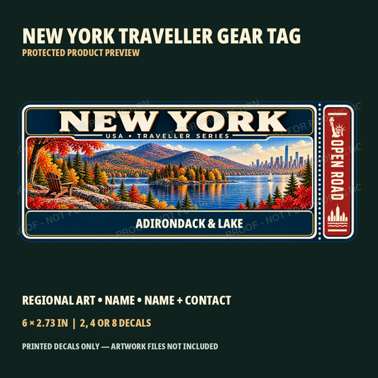 Protected New York Traveller Gear Tag preview with product choices