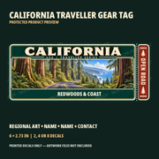 Protected California Traveller Gear Tag preview with product choices