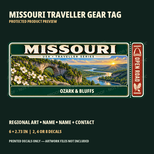 Protected Missouri Traveller Gear Tag preview with product choices