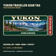 Yukon personalized Traveller Gear Tag decal — protected product preview 1