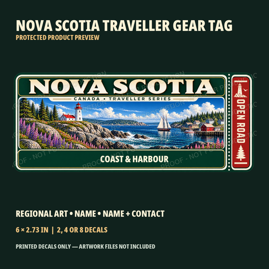 Protected Nova Scotia Traveller Gear Tag preview with product choices