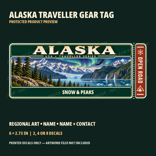 Protected Alaska Traveller Gear Tag preview with product choices
