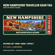 Protected New Hampshire Traveller Gear Tag preview with product choices