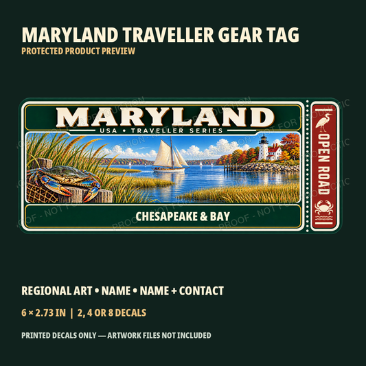 Protected Maryland Traveller Gear Tag preview with product choices