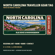 Protected North Carolina Traveller Gear Tag preview with product choices