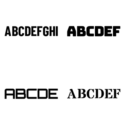 Trailer, Equipment & Fleet Number Kit in 4 lettering styles