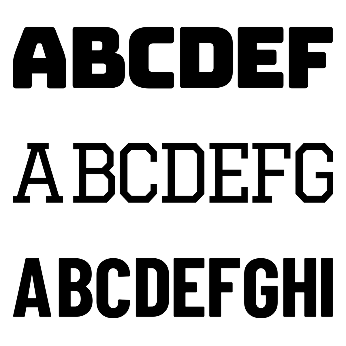House & Mailbox Number Kit in 3 lettering styles