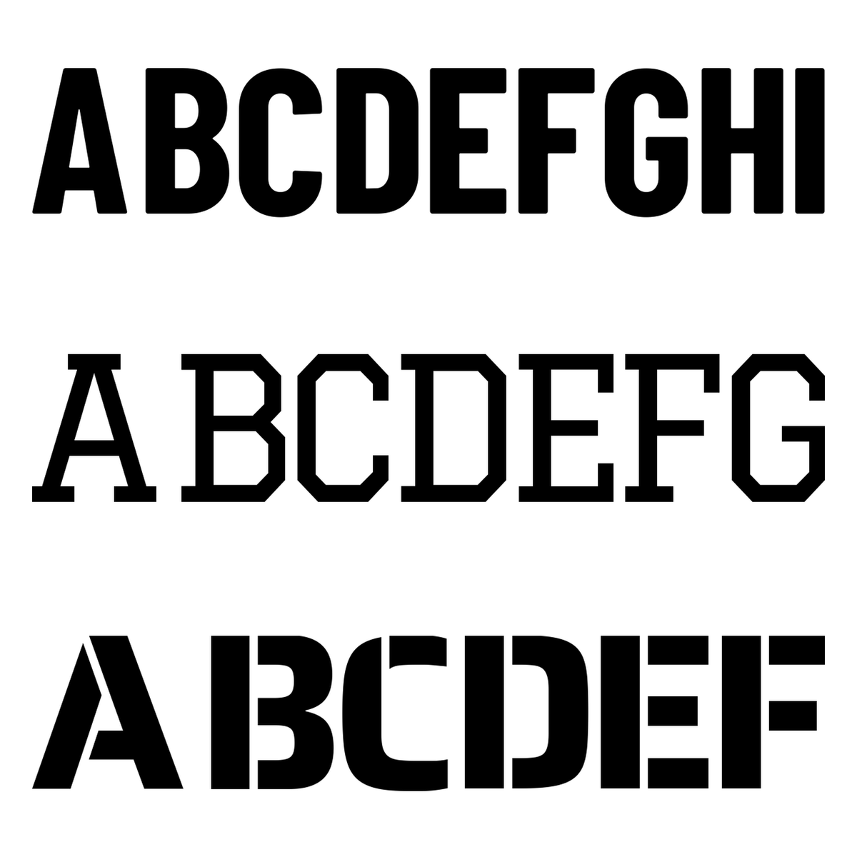 Bin, Shelf & Locker Letter Kit in 3 lettering styles