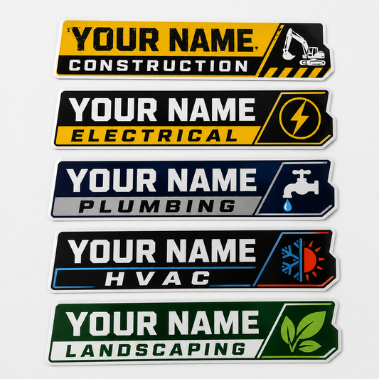 Trade-style custom toolbox decal design options