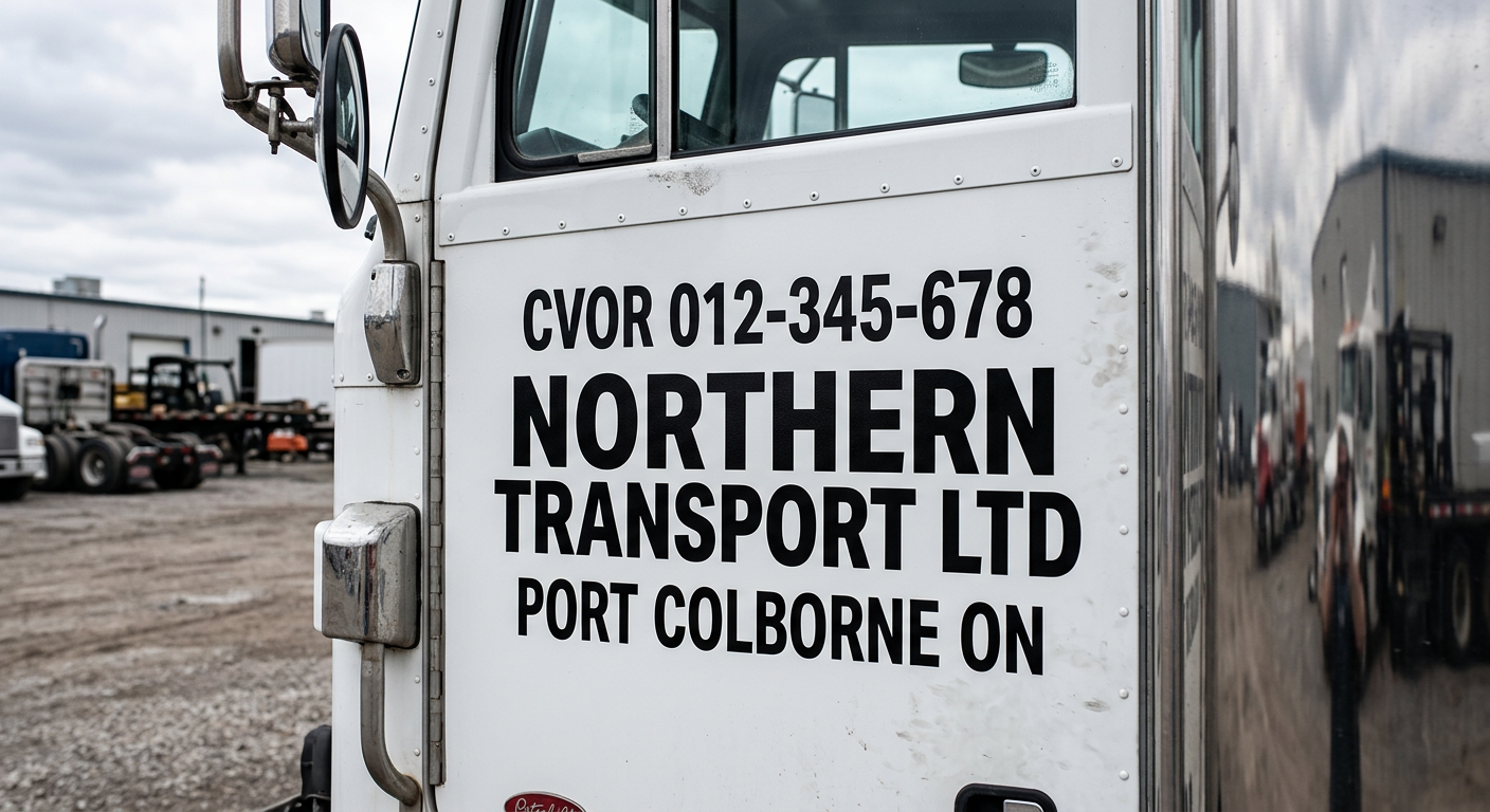 CVOR fleet package - Ontario commercial vehicle compliance lettering
