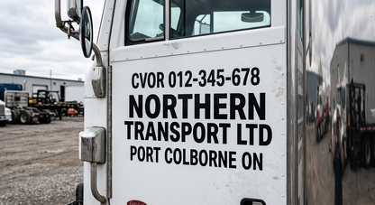CVOR fleet package - Ontario commercial vehicle compliance lettering