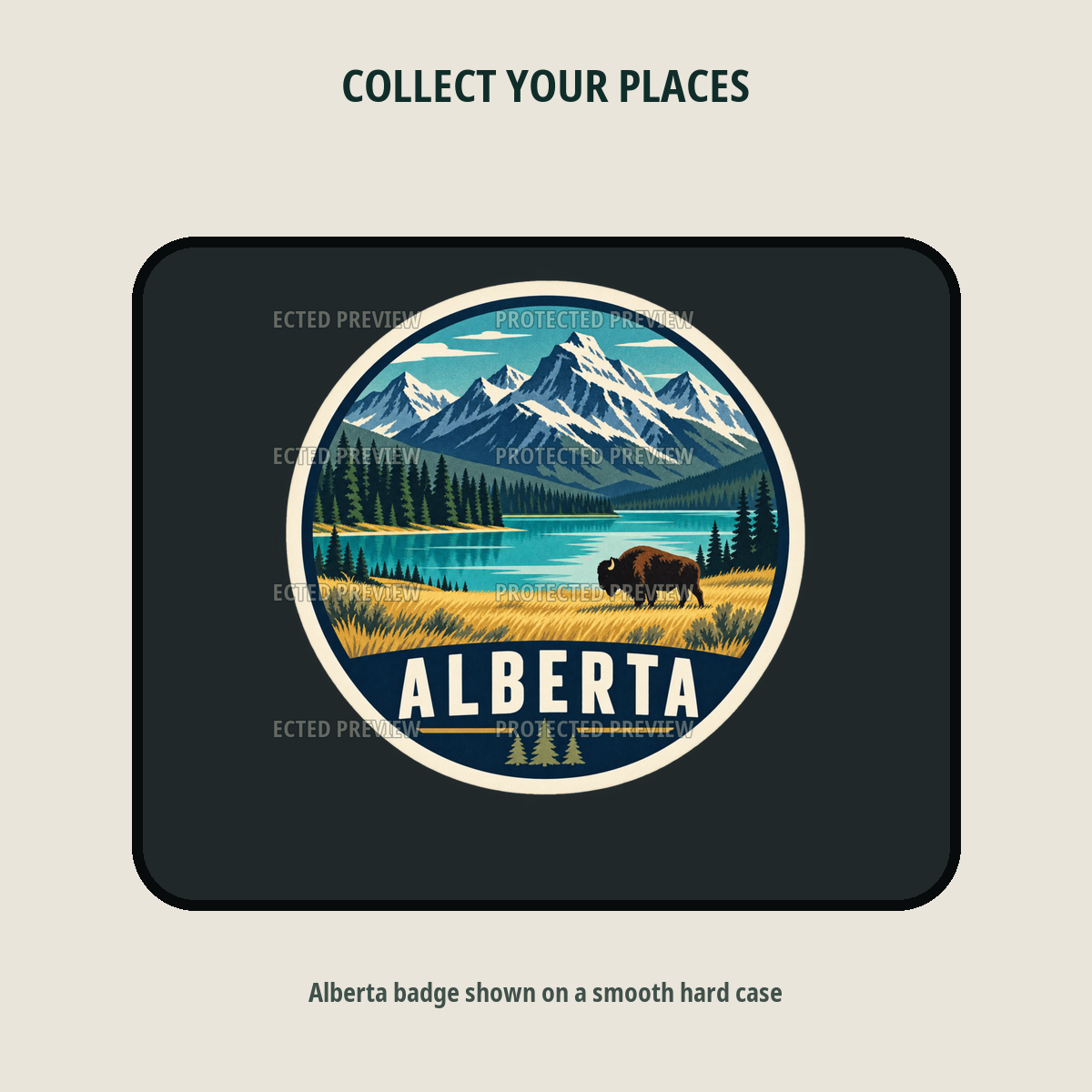 Alberta original collectible badge decal — protected preview 2