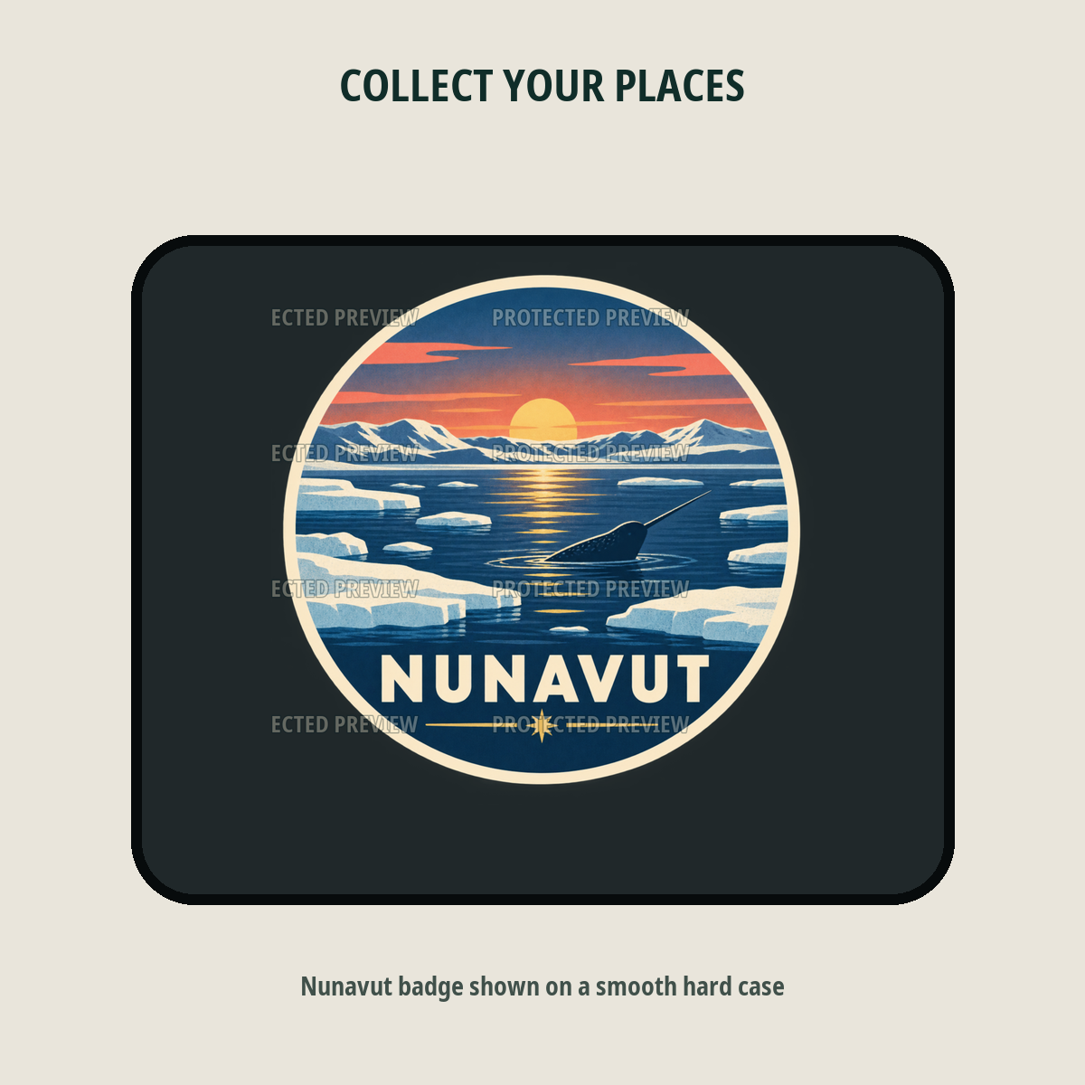 Nunavut original collectible badge decal — protected preview 2