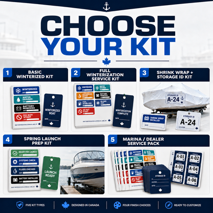 Five winterization storage and spring-prep kit types for owners marinas and service yards