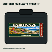 Indiana personalized Traveller Gear Tag decal — protected product preview 2
