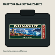 Nunavut personalized Traveller Gear Tag decal — protected product preview 2