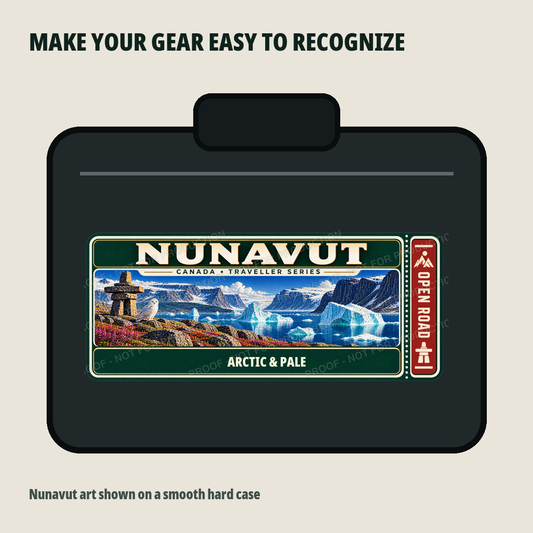 Nunavut personalized Traveller Gear Tag decal — protected product preview 2