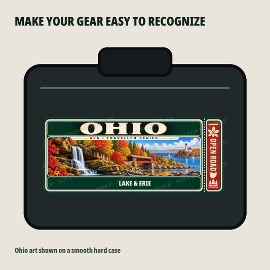 Ohio personalized Traveller Gear Tag decal — protected product preview 2