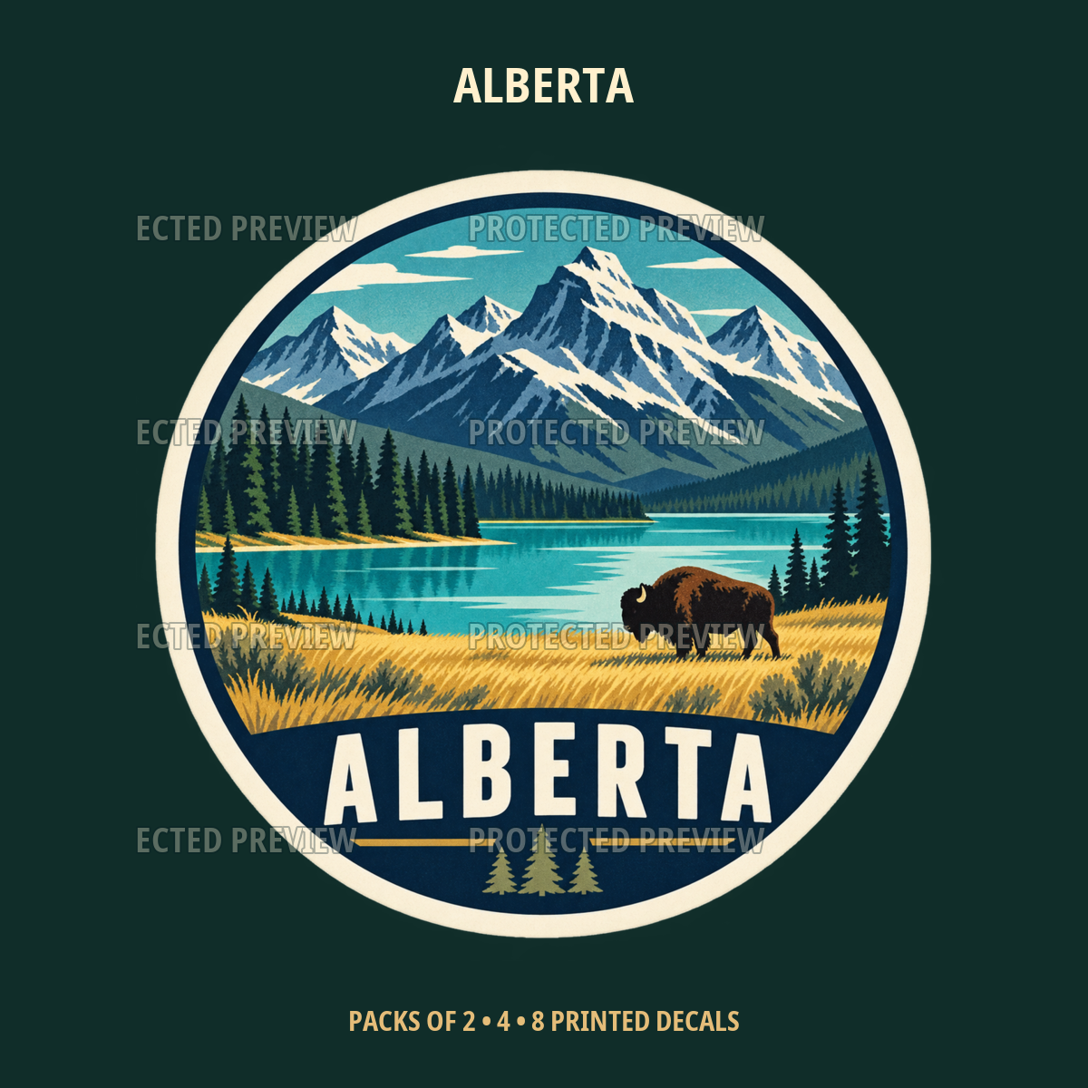Alberta original collectible badge decal — protected preview 3