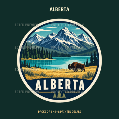 Alberta original collectible badge decal — protected preview 3