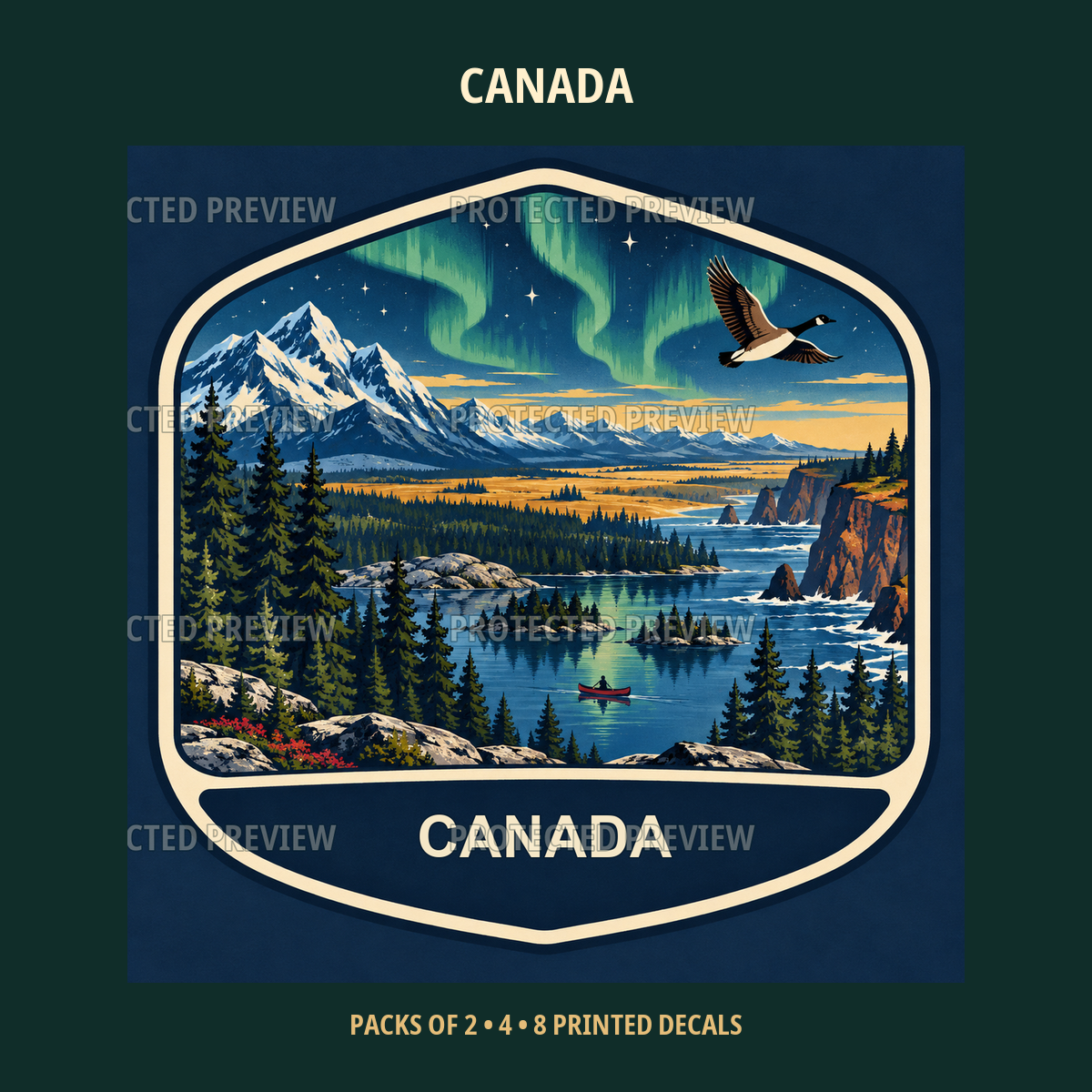 Canada original collectible badge decal — protected preview 3