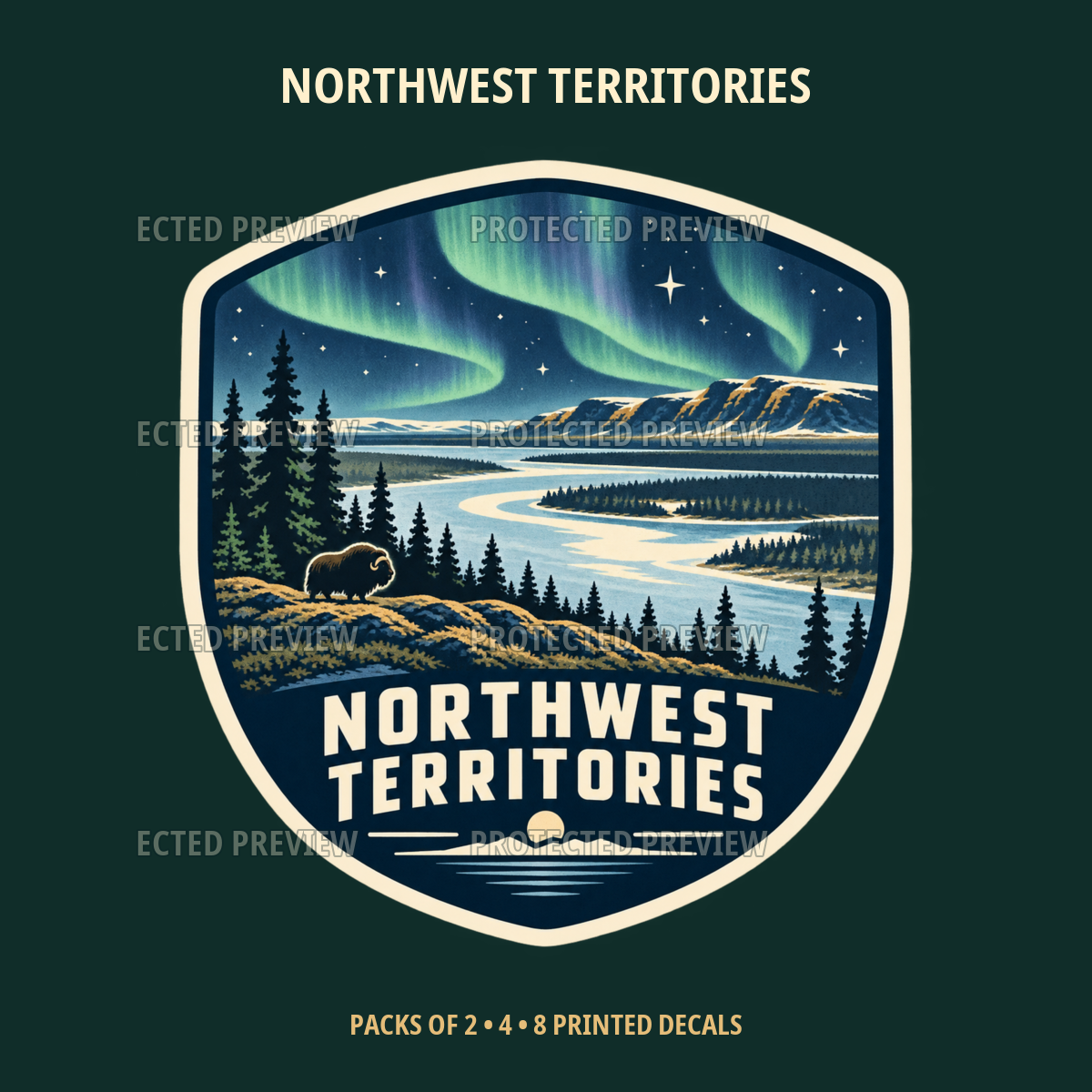 Northwest Territories original collectible badge decal — protected preview 3