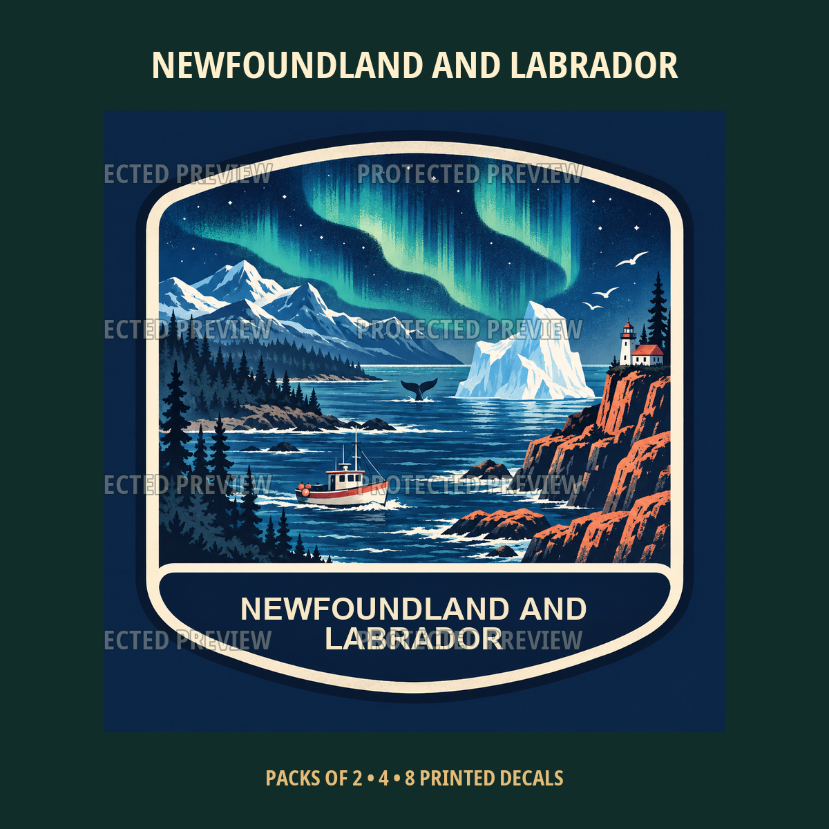 Newfoundland and Labrador original collectible badge decal — protected preview 3