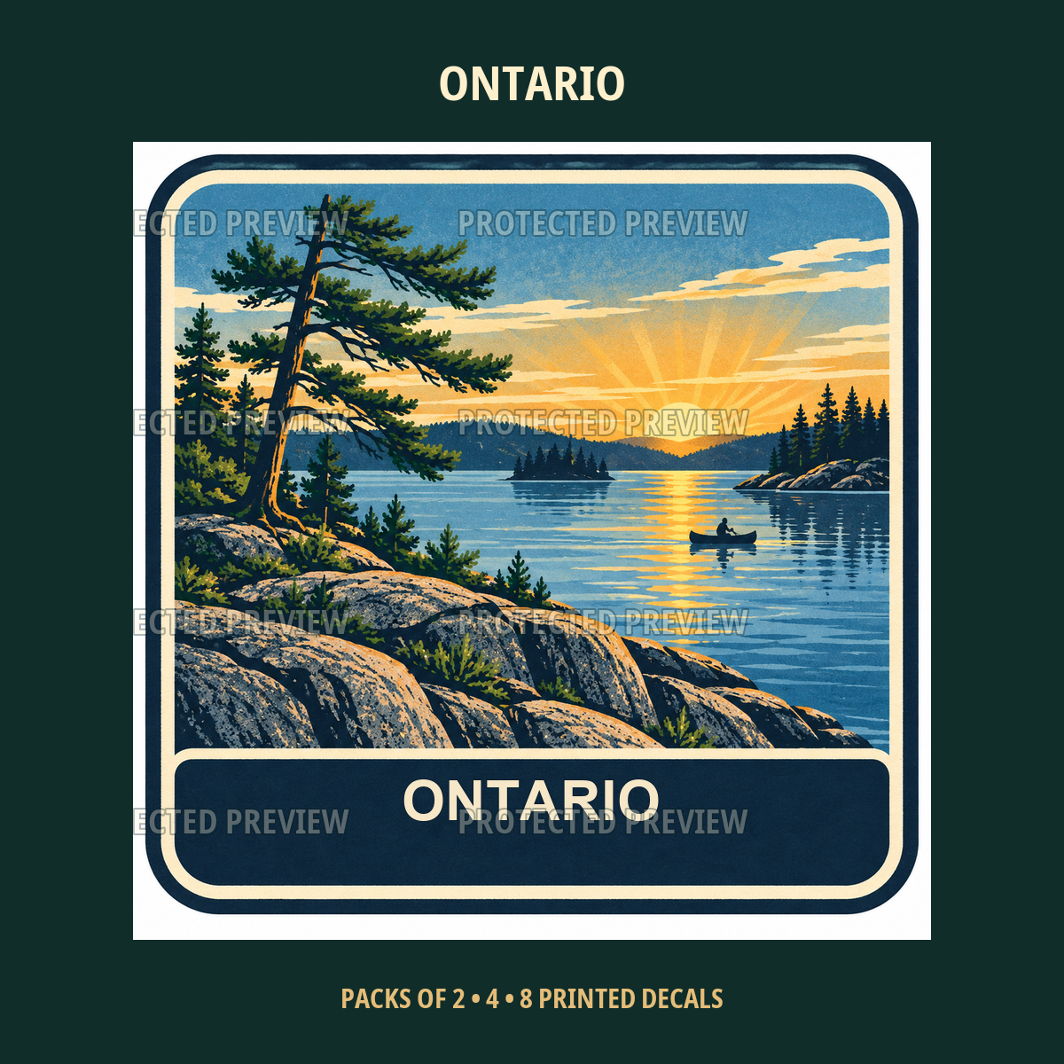 Ontario original collectible badge decal — protected preview 3