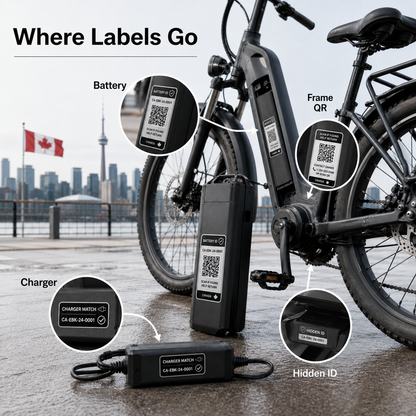 Placement guide for battery ID charger match recovery and hidden backup labels