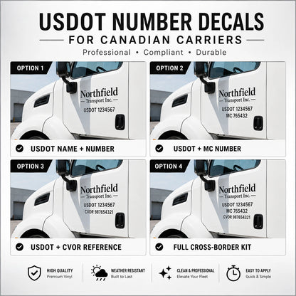 USDOT Number Decals for Canadian Carriers | Compliance Lettering