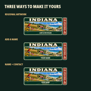 Indiana personalized Traveller Gear Tag decal — protected product preview 3