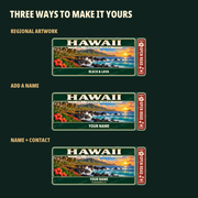 Hawaii personalized Traveller Gear Tag decal — protected product preview 3